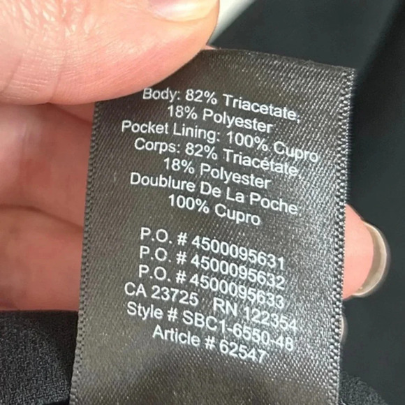 Aritzia Babaton Conan Pant Terado Side Stripe Crop Trousers Straight Leg Black - Picture 11 of 13